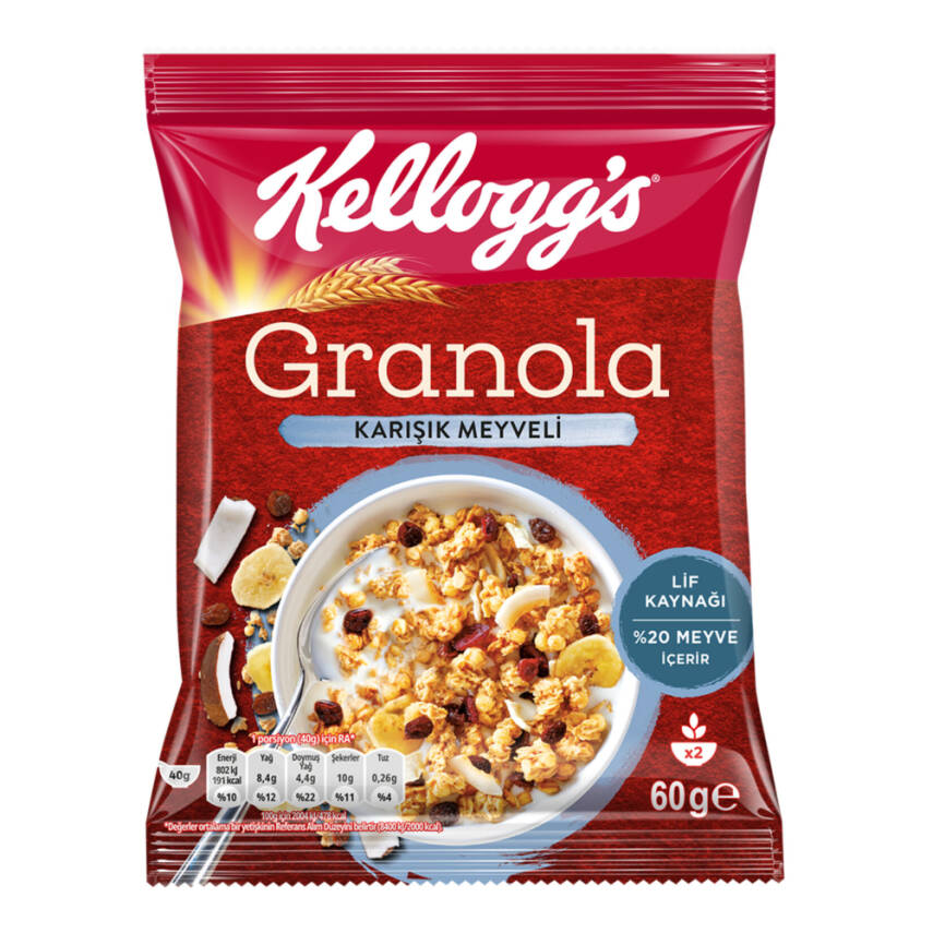 Kellogg's Karışık Meyveli Granola 60 gr x10 - 1