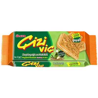 Ülker Çiziviç Zeytinyağlı ve Kekikli Sandviç Kraker 82 Gr x 24 - 1
