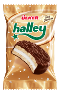 Ülker Halley Çikolata Kaplamalı Bisküvi 30 Gr x 24 - 1